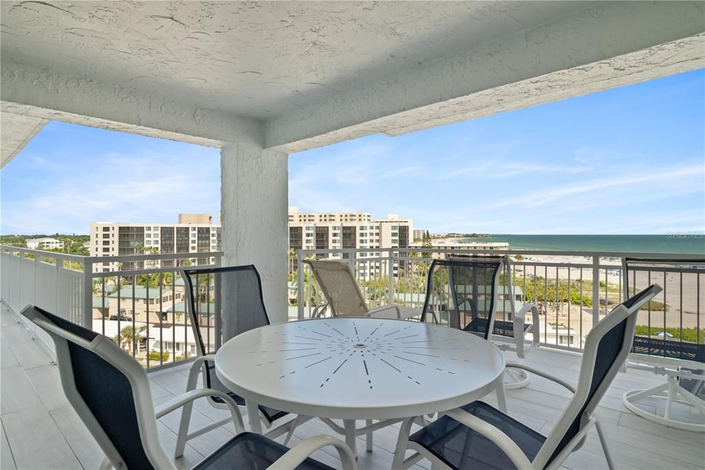 Balcony overlooking the beach