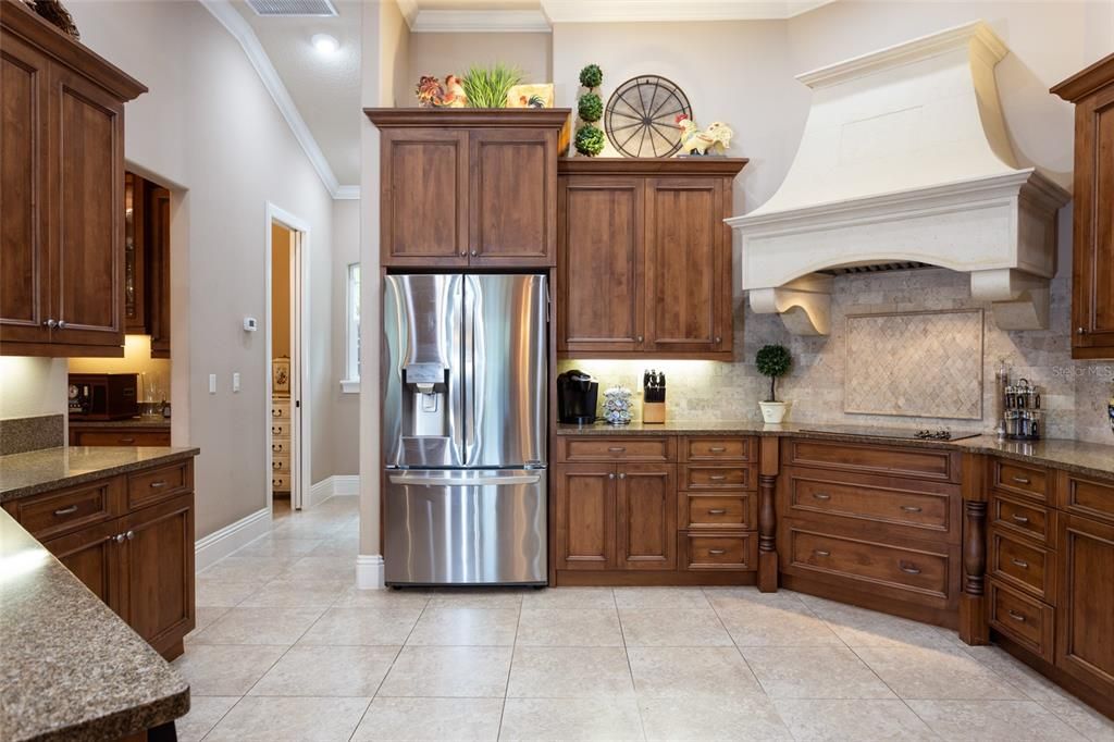 Kitchen with stainless steel appliances