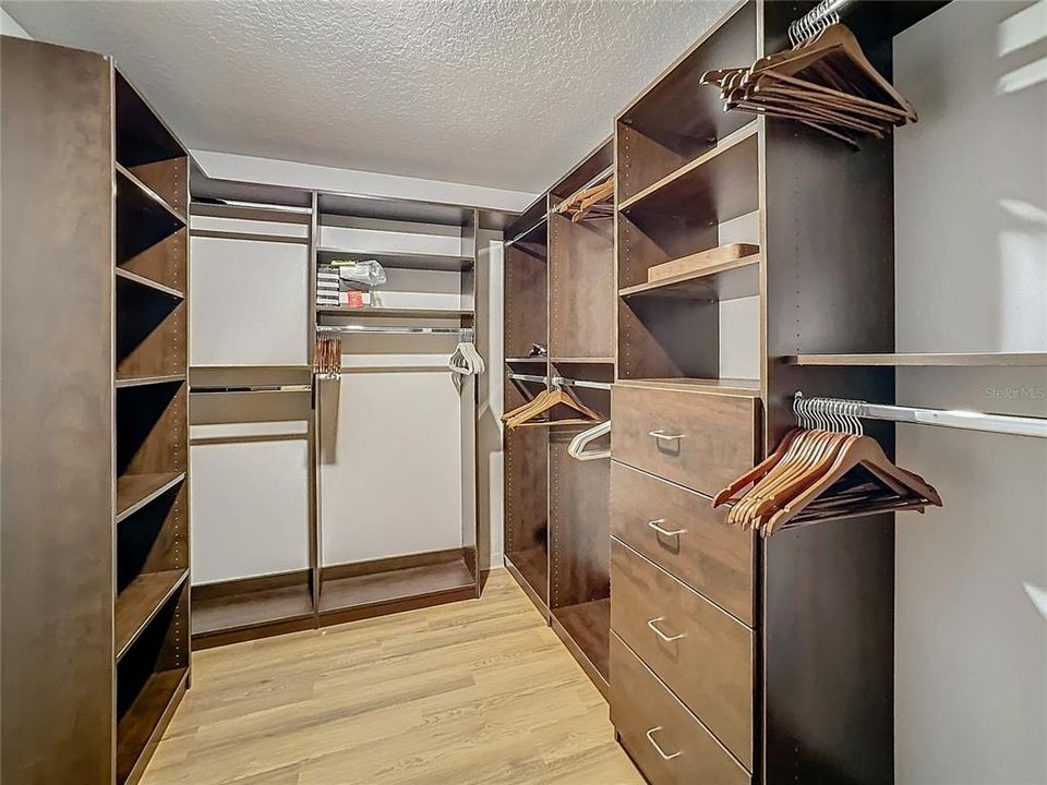 HUGE WALK IN CLOSET - CUSTOM CLOSET SYST