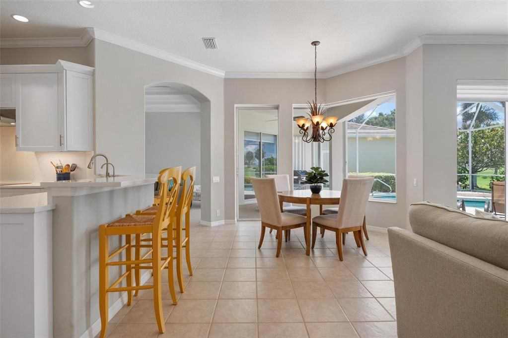 Kitchen, dinette, family room