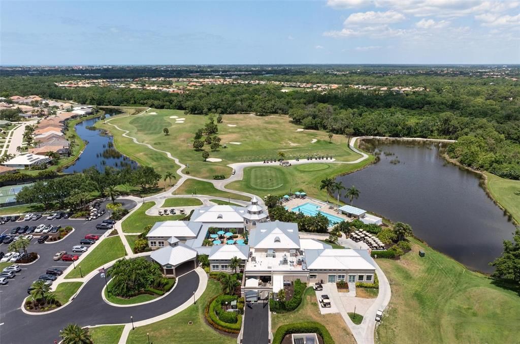 Aerial of clubhouse