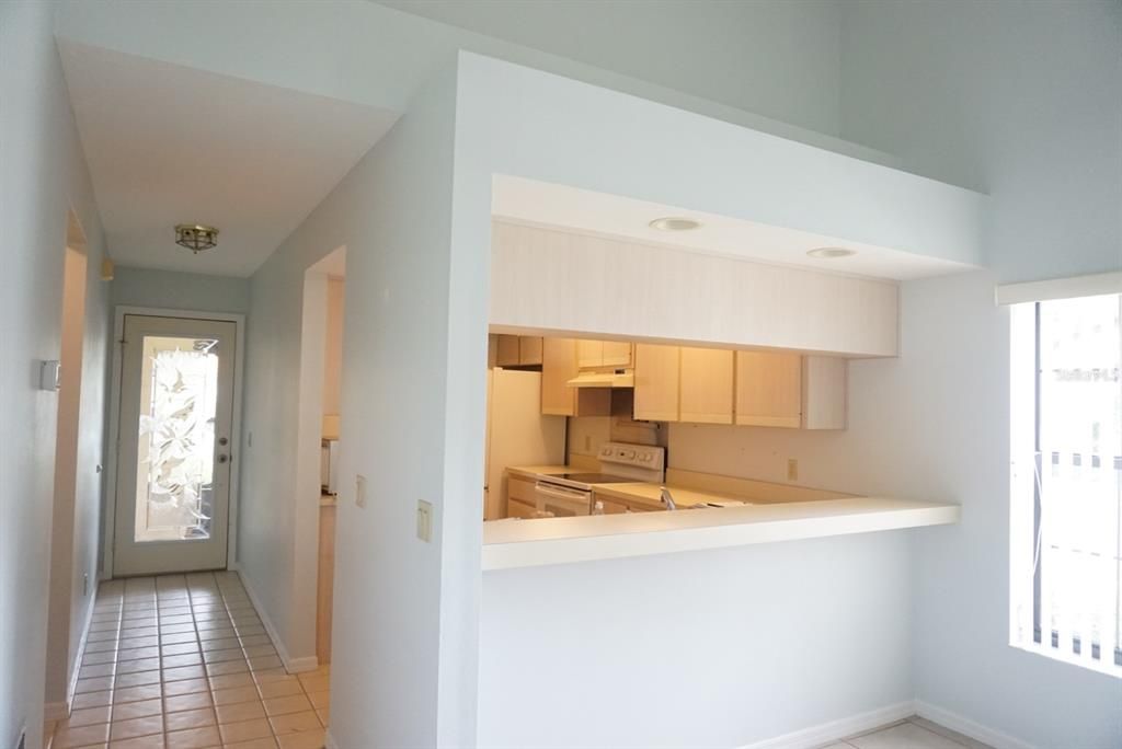 Entryway and kitchen