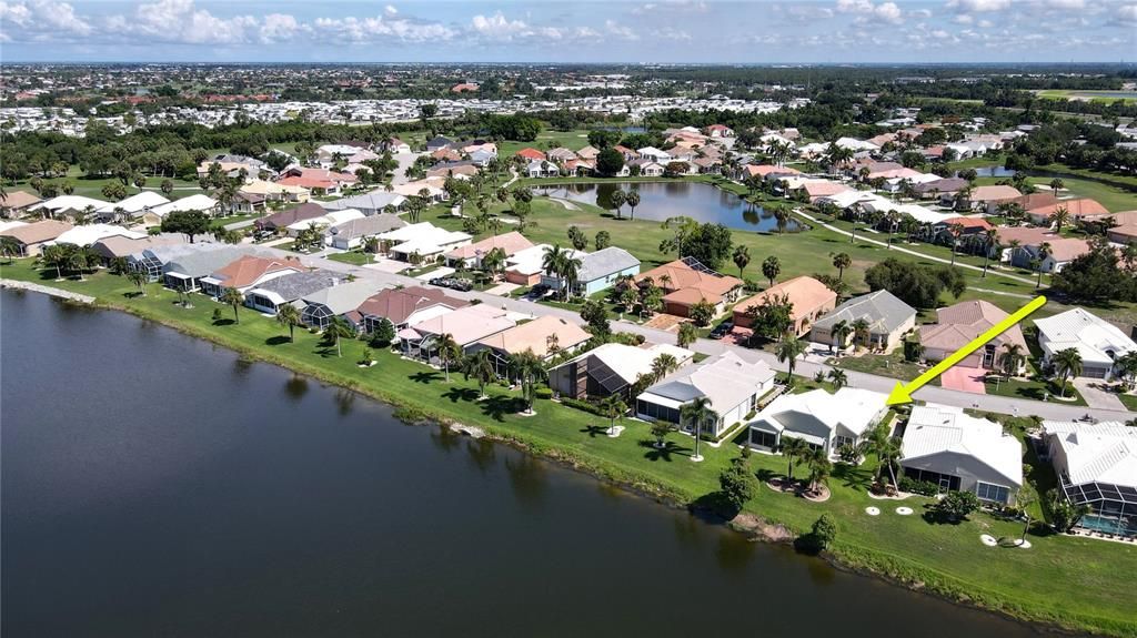 Rear aerial view of home