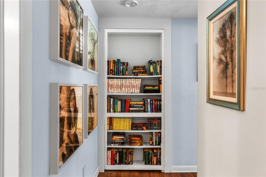 3rd Bedroom entrance is a book shelf