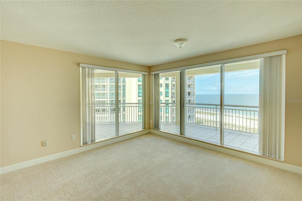 Corner view of the wrap balcony... beautiful intercoastal views on the left, and spectacular beach views on the right.