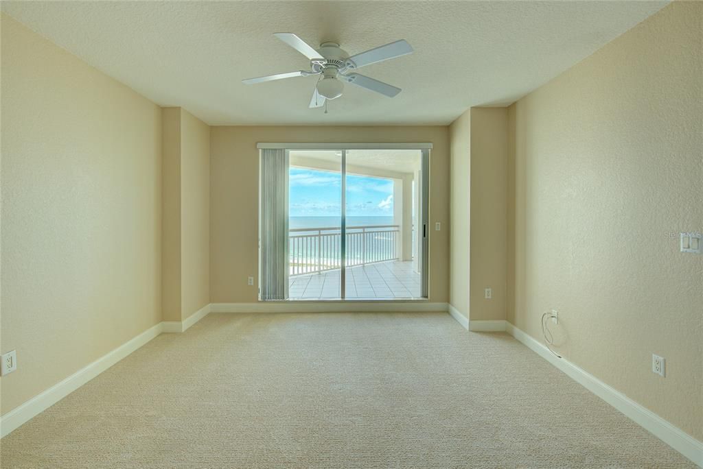 Great wake-up views of the Gulf from the Master Bedroom. Enjoy a morning cup of coffee watching the dolphins and manatees play. Lot sof space for a king-sized bed and bedroom furniture.