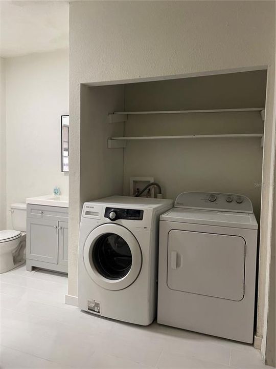 guest bathroom/laundry room