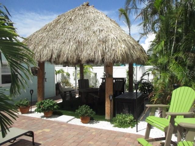 Tiki Hut rear bar area also showing raised turf floor