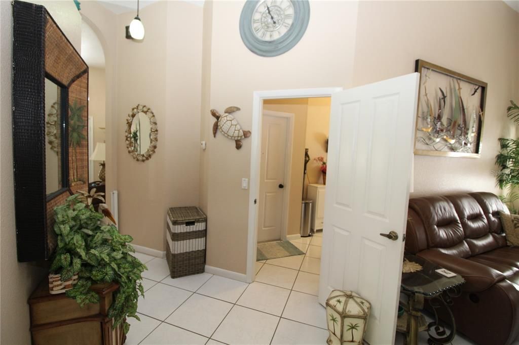 Hallway leading to the indoor laundry room