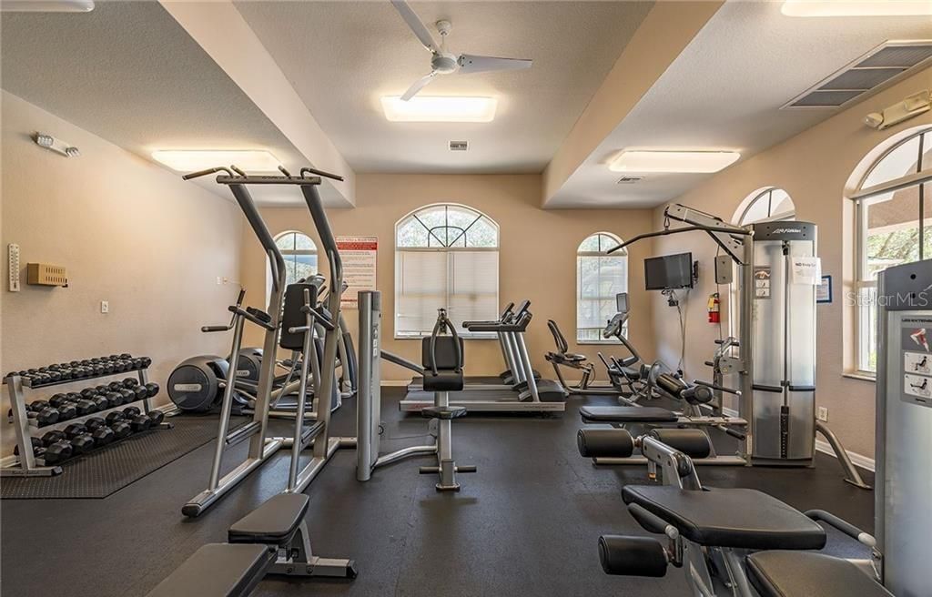 Workout gym in the clubhouse.