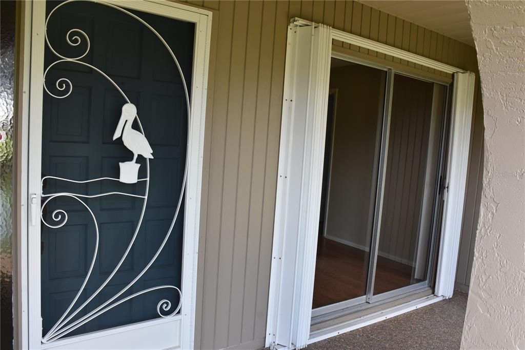 Front Door and Window with Hurricane Shutters