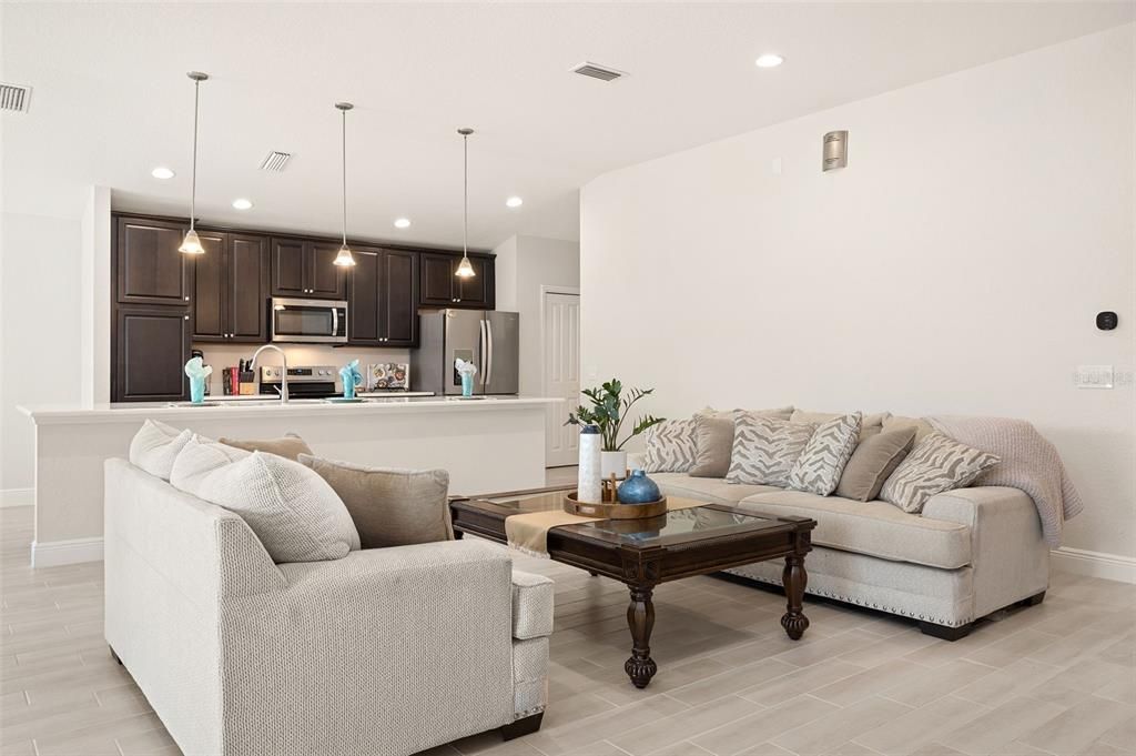 Living Room & Open Kitchen