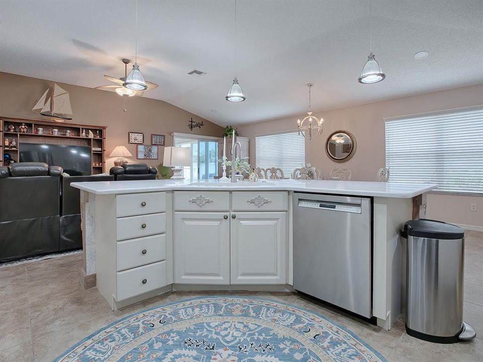 KITCHEN OPEN TO LIVING AREA