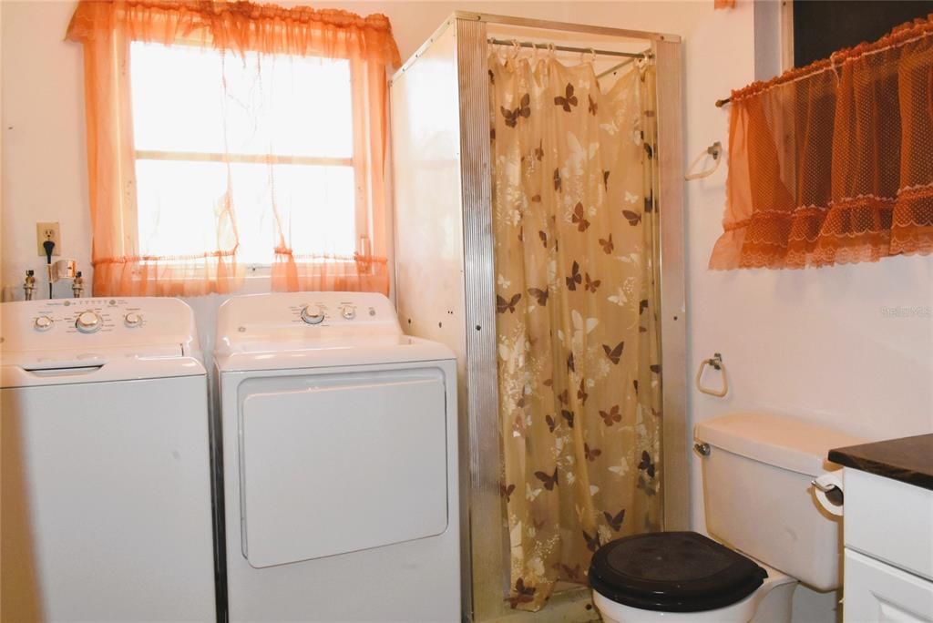 laundry room with half bath