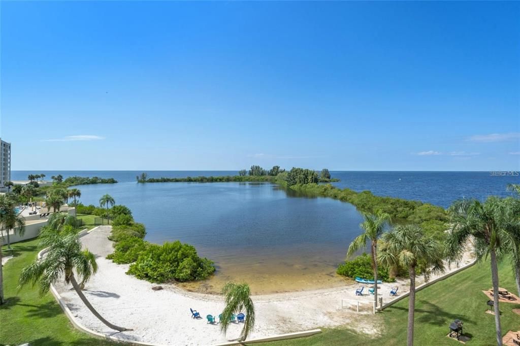 View of beach ** Lagoon ** and nature trail.