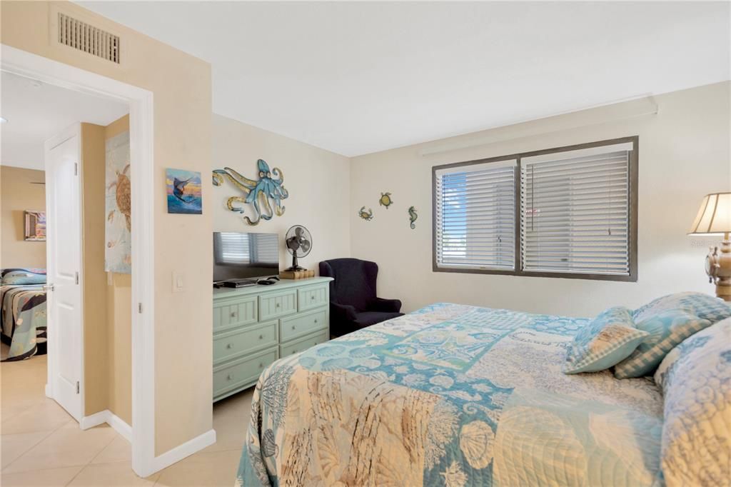 Another view of Guest room as it looks out into main living area