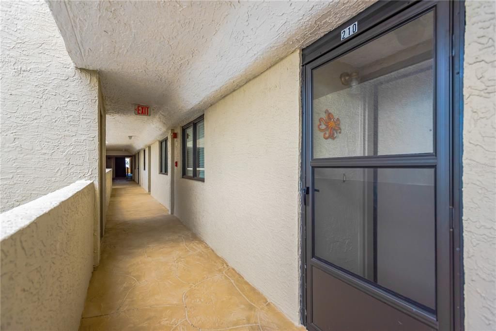 Exiting the unit, you will notice this protective storm door which is always a plus and creates a private space before main door of unit.