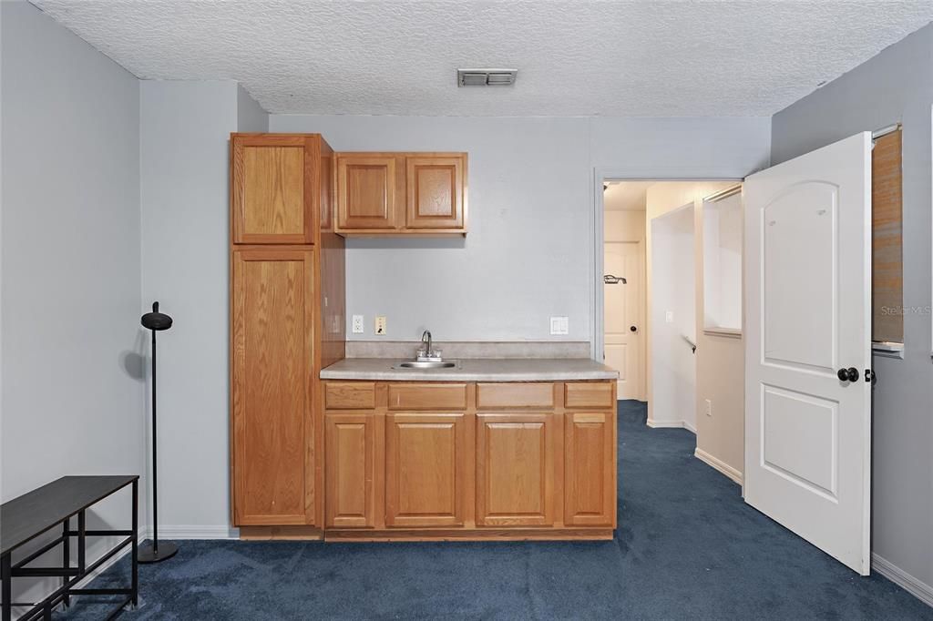 Loft Cabinets and sink for coffee bar