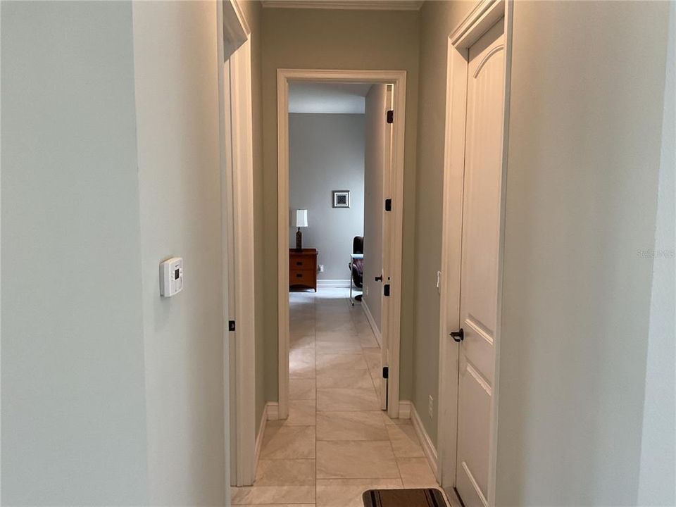Hallway to 2nd Bedroom With Private Bathroom