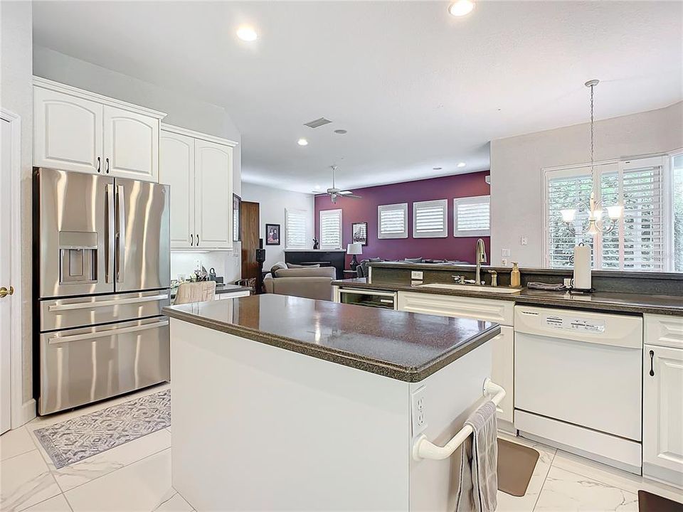 Kitchen w/Stainless Silver Appliances