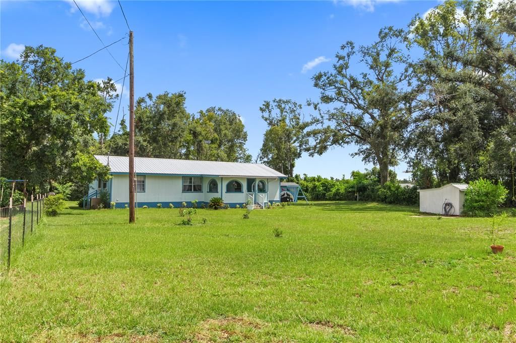 Another view of the front yard from the left side of the property.