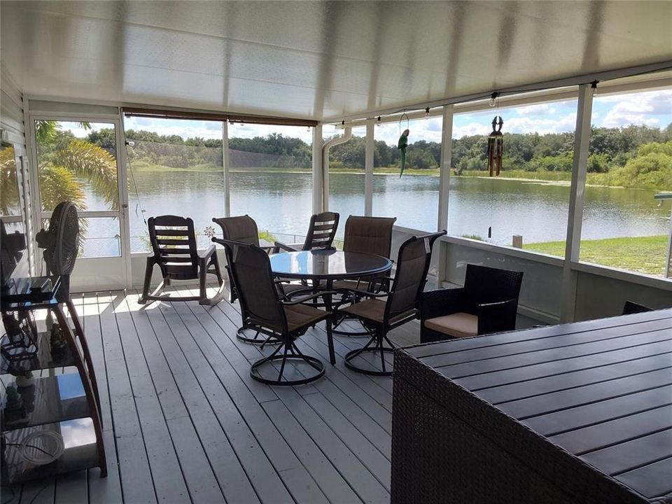 Screened in porch with Sunset views