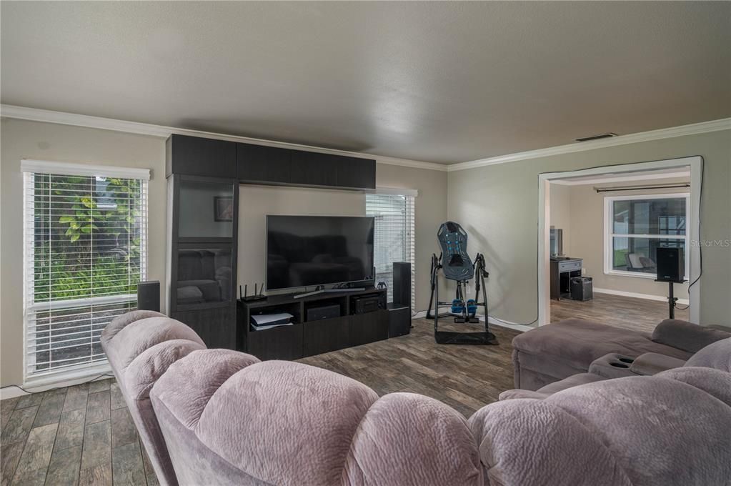 Living room from entry hall