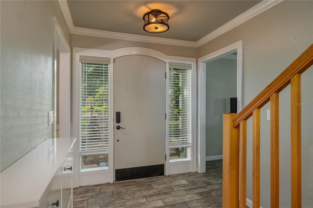 entry hall looking at door