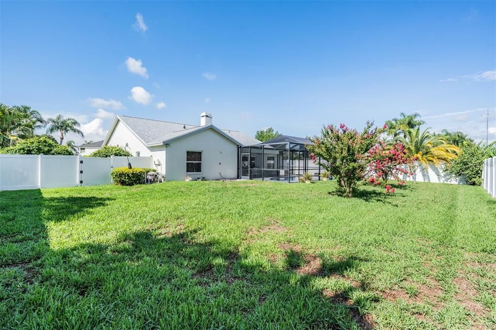 Fully fenced yard