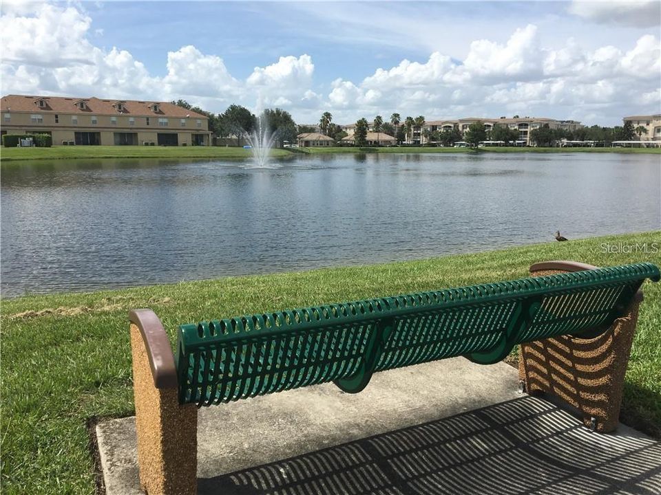 rest bench on trail