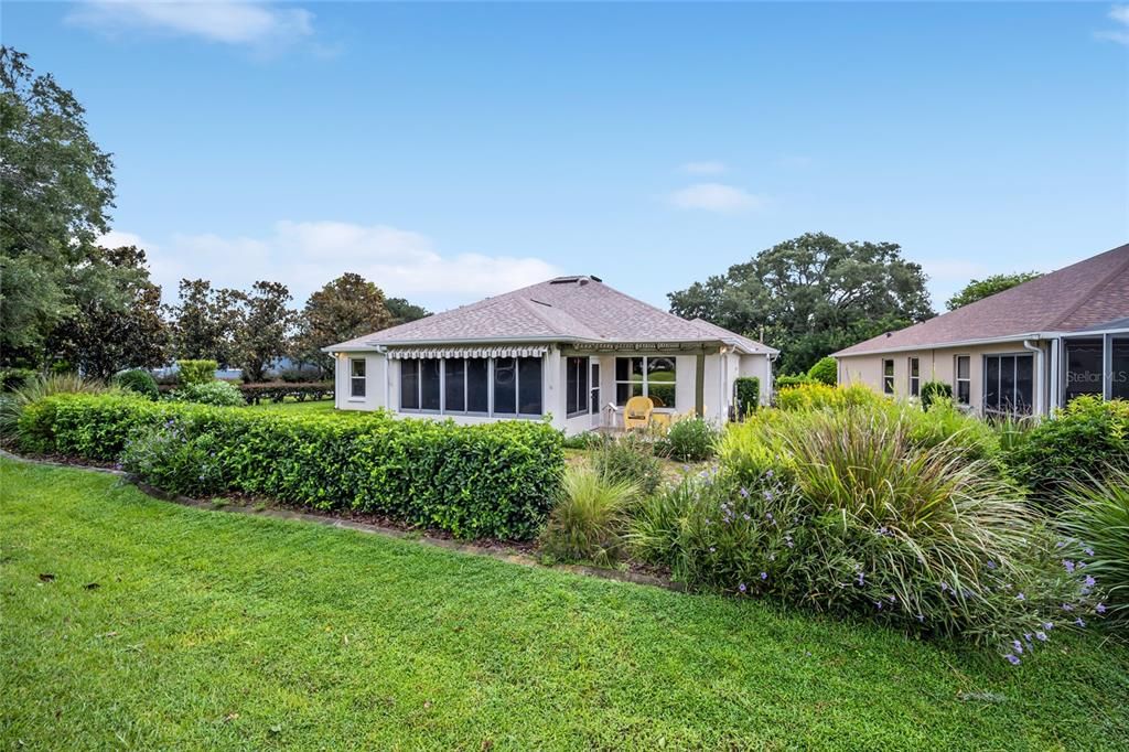 Impeccable landscaped back yard