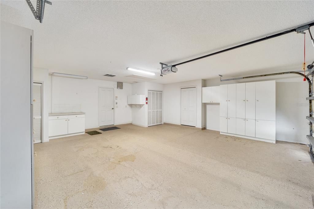 This expanded garage is enough to brag about.  Tons of storage, closets for the HVAC and the H20 heater AND an additional storage closet.