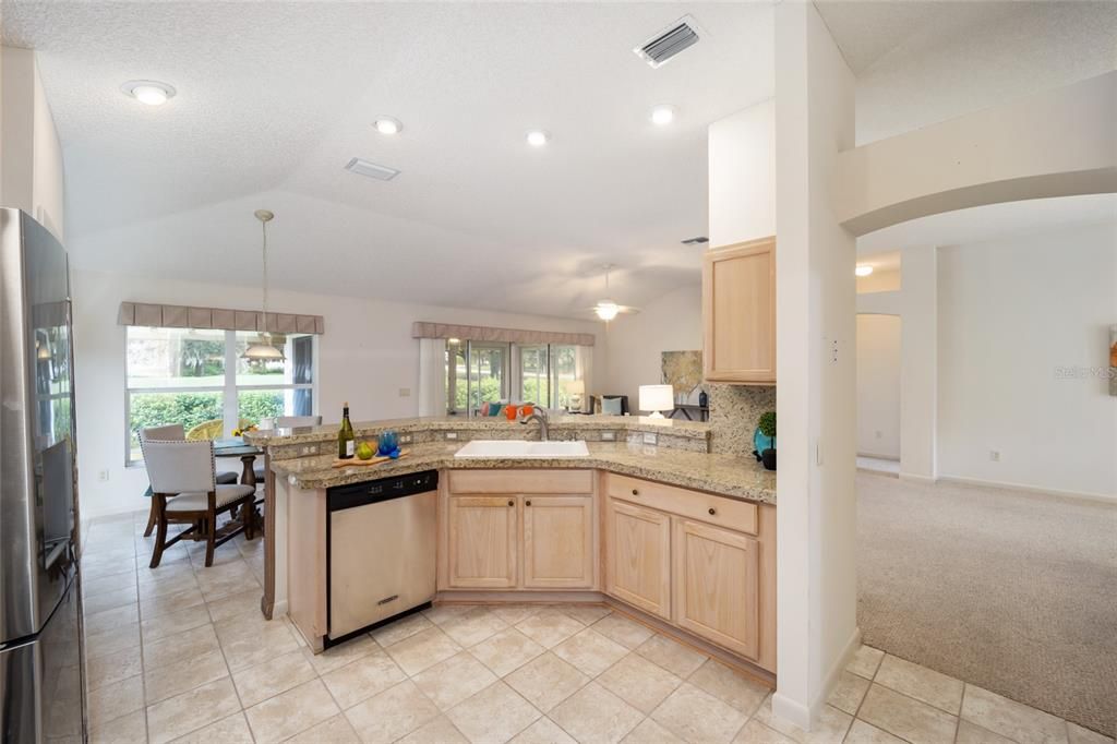 Stainless appliances and granite