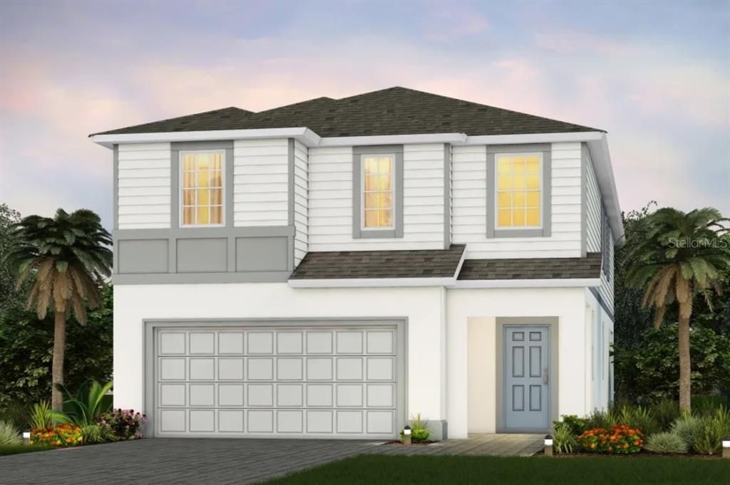 Exterior Design. Artistic rendering for this new construction home. Pictures are for illustrative purposes only. Elevations, colors and options may vary.