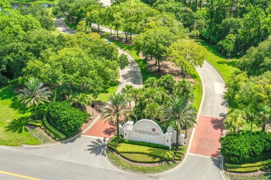 Entrance into Plantation Bay