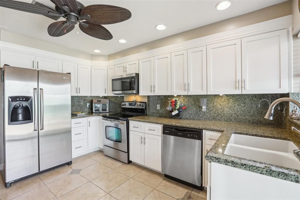 Kitchen view of Stainless Steel appliances