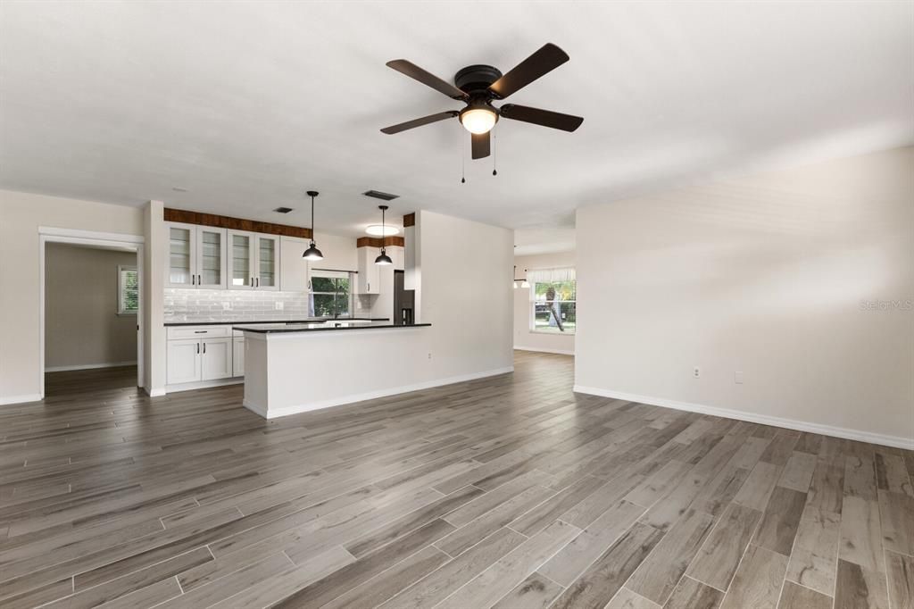 Wood Plank Tile flooring throughout the entire home