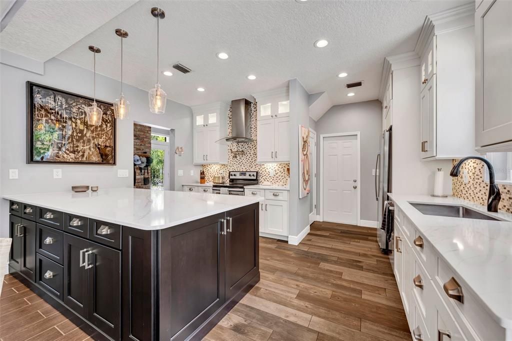 A Chefs dream with so many countertops to prep