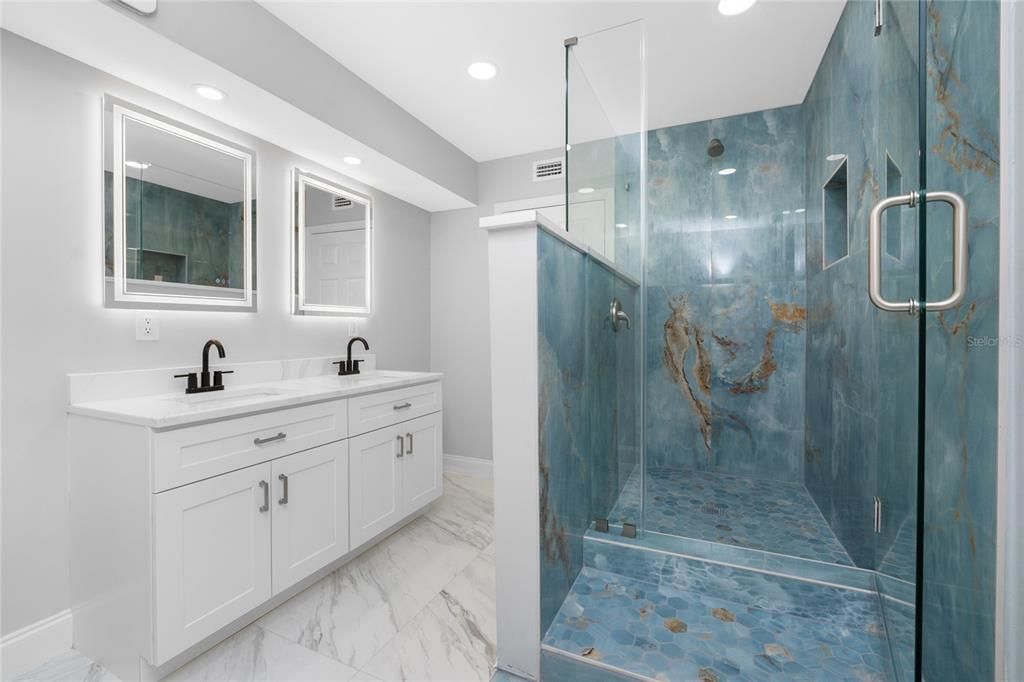 3rd Full Bathroom with a Walk-in Shower that also makes a beautiful Statement!