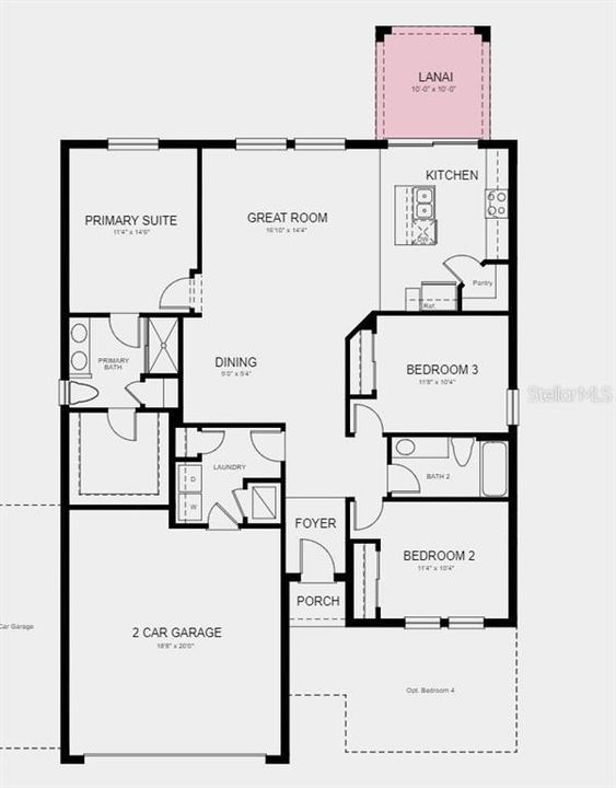 Structural options added include: Covered lanai.