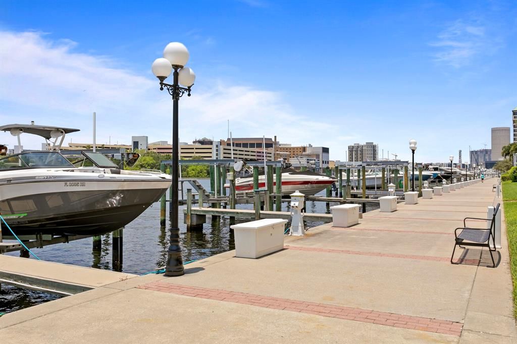 View of the marina and Island's waterwalk along Seddon Channel