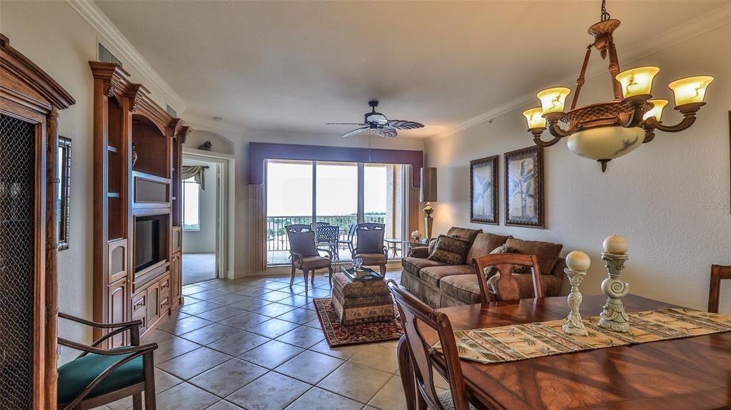 Dining and living area with Ocean Views