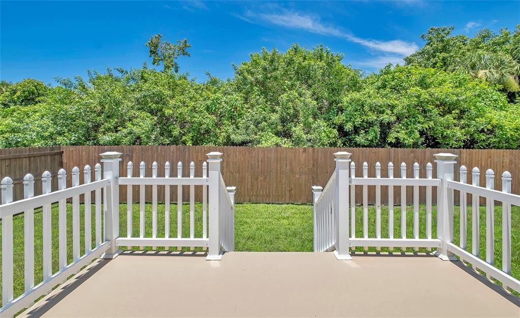 Spacious newly painted back porch