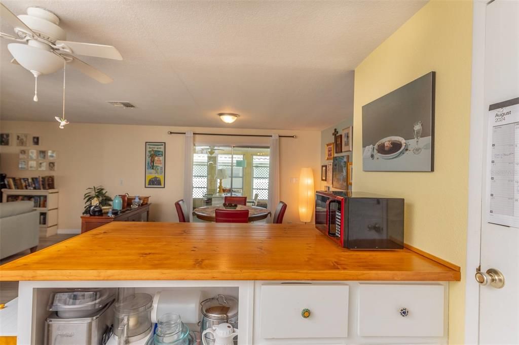 Walk into a spacious kitchen with lots of storage and a closet pantry