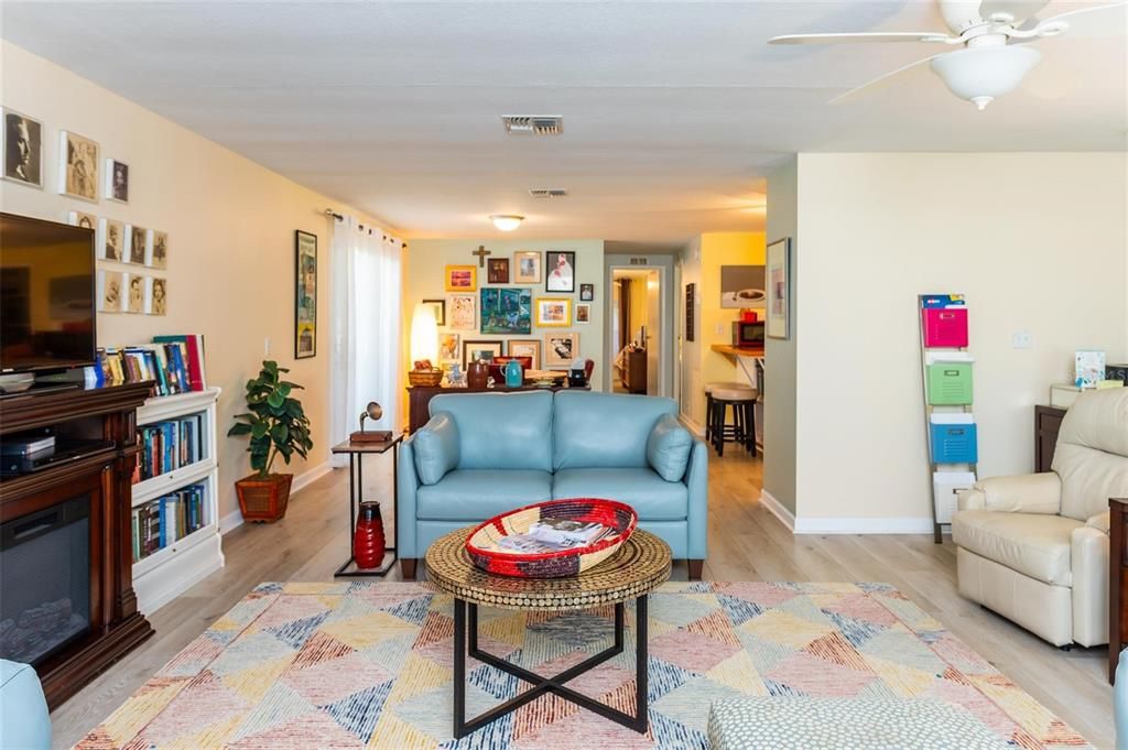 Dining room into living room