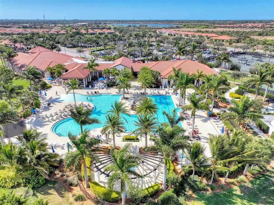 Aerial of the community amenities