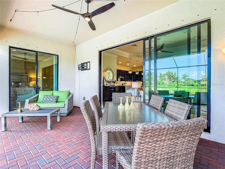 There are sliding doors from the Primary Bedroom to the Lanai