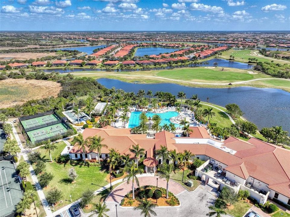 Aerial of the community amenities