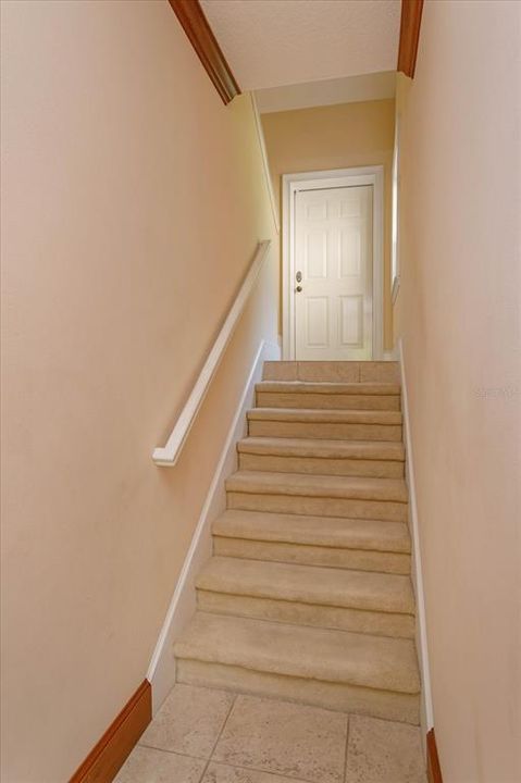 Private entrance to Bonus room above the garage