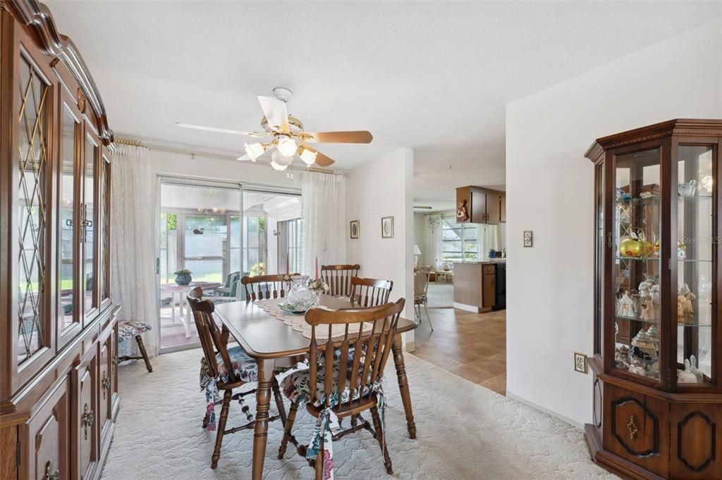 Plenty of space in this dining room.